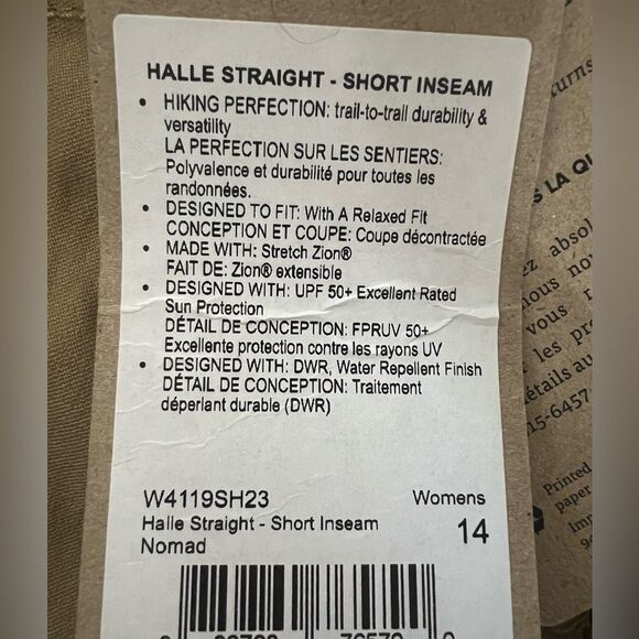 Prana Halle straight leg convertible pants size 14 hiking gorpcorp camping camp - Picture 7 of 8